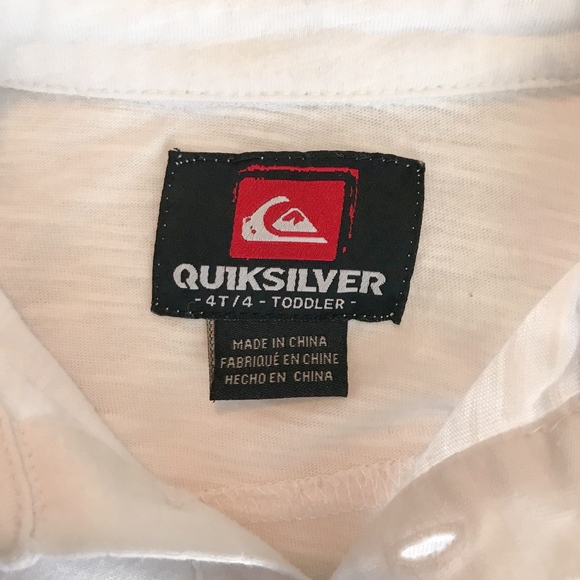 Quiksilver | 4T Boy's White Polo - Picture 3 of 4